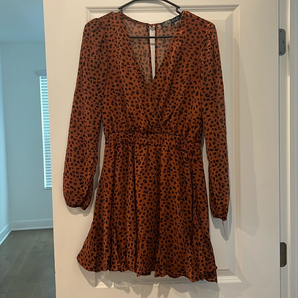 Ash & Violet size S orange and black dress